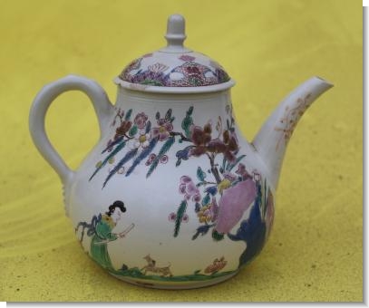 SALTGLAZE TEAPOT, c.1750-55 
