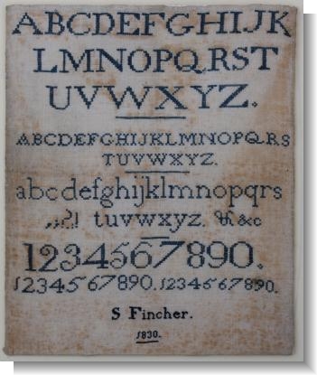 SUSANNA FINCHER 1830, ACKWORTH SCHOOL