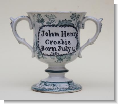 JOHN HENRY CROSBIE 1858 Frog Loving cup. YORKSHIRE.
